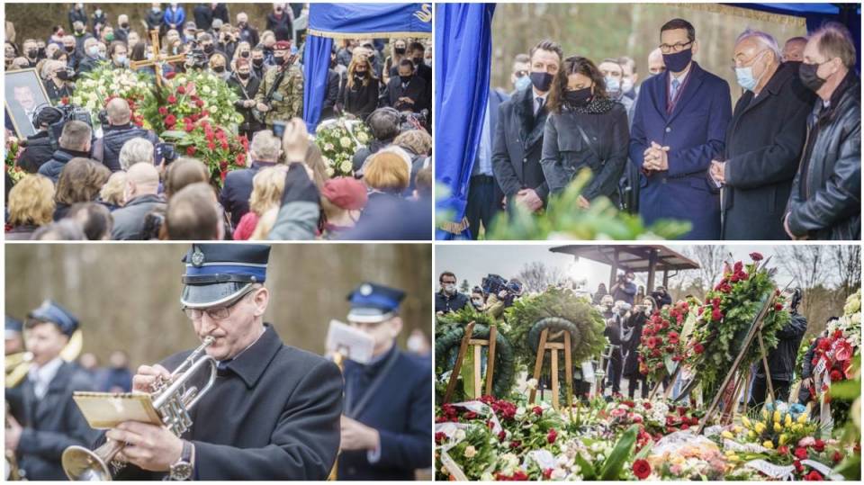 Pogrzeb Krzysztofa Krawczyka na cmentarzu w Grotnikach. Na uroczystość przybył Premier Mateusz Morawiecki