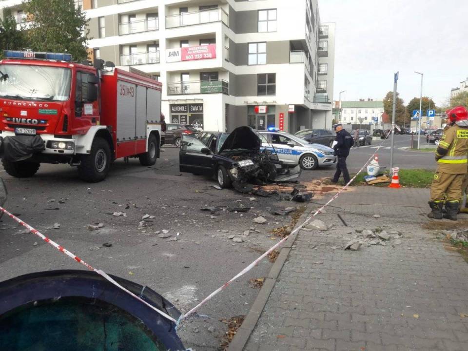 Tragiczny finał wypadku na Reymonta w Skierniewicach. Ranny mężczyzna zmarł w szpitalu